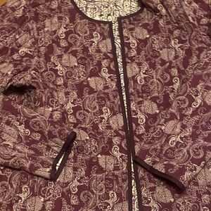 Reversible almond/burgundy J . Jill jacket w pockets, retails $169, l petite